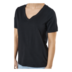 Pieces Pcria Ss V-neck Solid Tee Bc Black -Billig Jakker butikk 60672 78 004