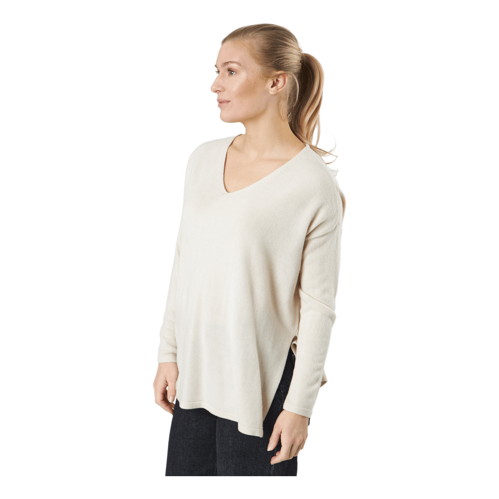ONLY Onlamalia L/s V-neck Pullover Pumice Stone 1 ONLY Onlamalia L/s V-neck Pullover Pumice Stone