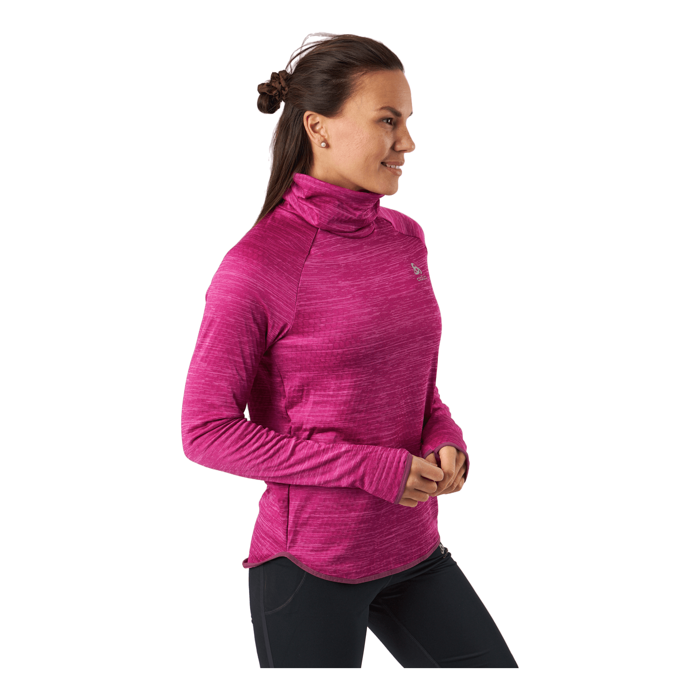 Odlo Mid Layer Run Easy Warm Festival Fuchsia Melange 2 Odlo Mid Layer Run Easy Warm Festival Fuchsia Melange - Bilde 2