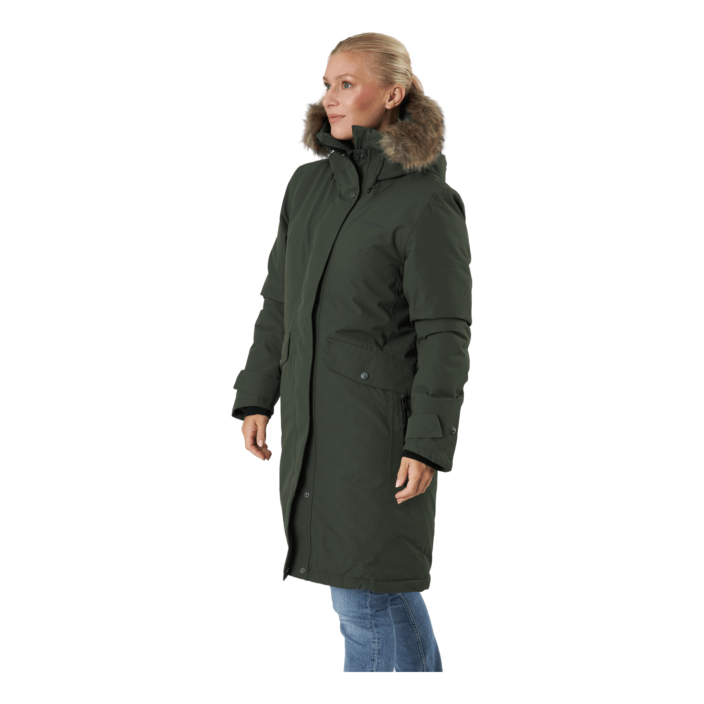 DIDRIKSONS Erika Wns Parka 3 Green 2 DIDRIKSONS Erika Wns Parka 3 Green - Bilde 2