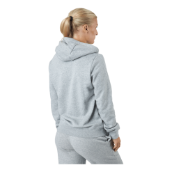Nike Sportswear Club Fleece Women's Funnel Hoodie DK GREY HEATHER/WHITE -Billig Jakker butikk 60737 80 003