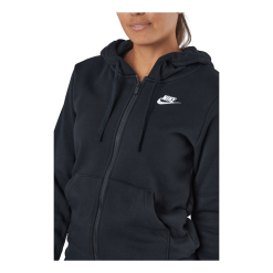 Nike Sportswear Club Fleece Women's Full-Zip Hoodie BLACK/WHITE -Billig Jakker butikk 60737 81 004