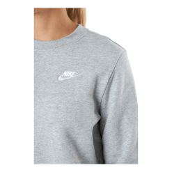 Nike Sportswear Club Fleece Women's Crew DK GREY HEATHER/WHITE 7 Nike Sportswear Club Fleece Women's Crew DK GREY HEATHER/WHITE -Billig Jakker butikk 60737 84 004