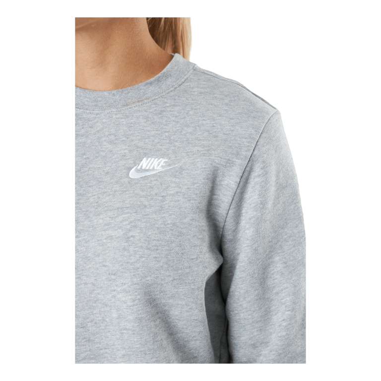 Nike Sportswear Club Fleece Women's Crew DK GREY HEATHER/WHITE 4 Nike Sportswear Club Fleece Women's Crew DK GREY HEATHER/WHITE - Bilde 4