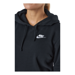 Nike Sportswear Club Fleece Women's Pullover Hoodie BLACK/WHITE -Billig Jakker butikk 60737 89 005