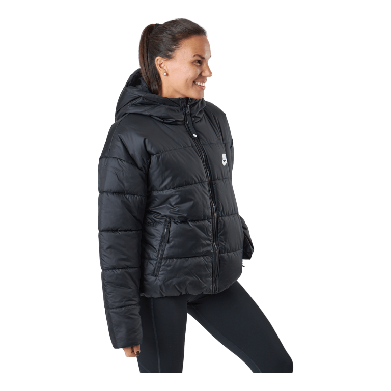 Nike W Nsw Syn Tf Rpl Hd Jkt Black/black/white 2 Nike W Nsw Syn Tf Rpl Hd Jkt Black/black/white - Bilde 2