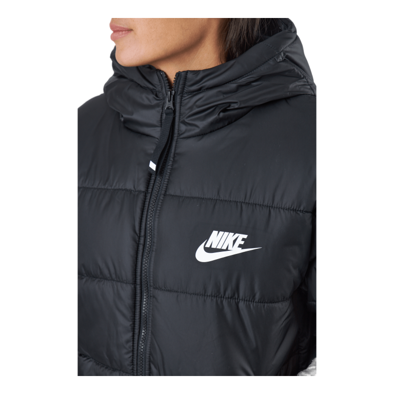 Nike W Nsw Syn Tf Rpl Hd Jkt Black/black/white 4 Nike W Nsw Syn Tf Rpl Hd Jkt Black/black/white - Bilde 4