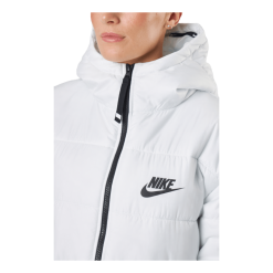 Nike W Nsw Syn Tf Rpl Hd Parka Summit White/summit White/blac -Billig Jakker butikk 60738 01 006