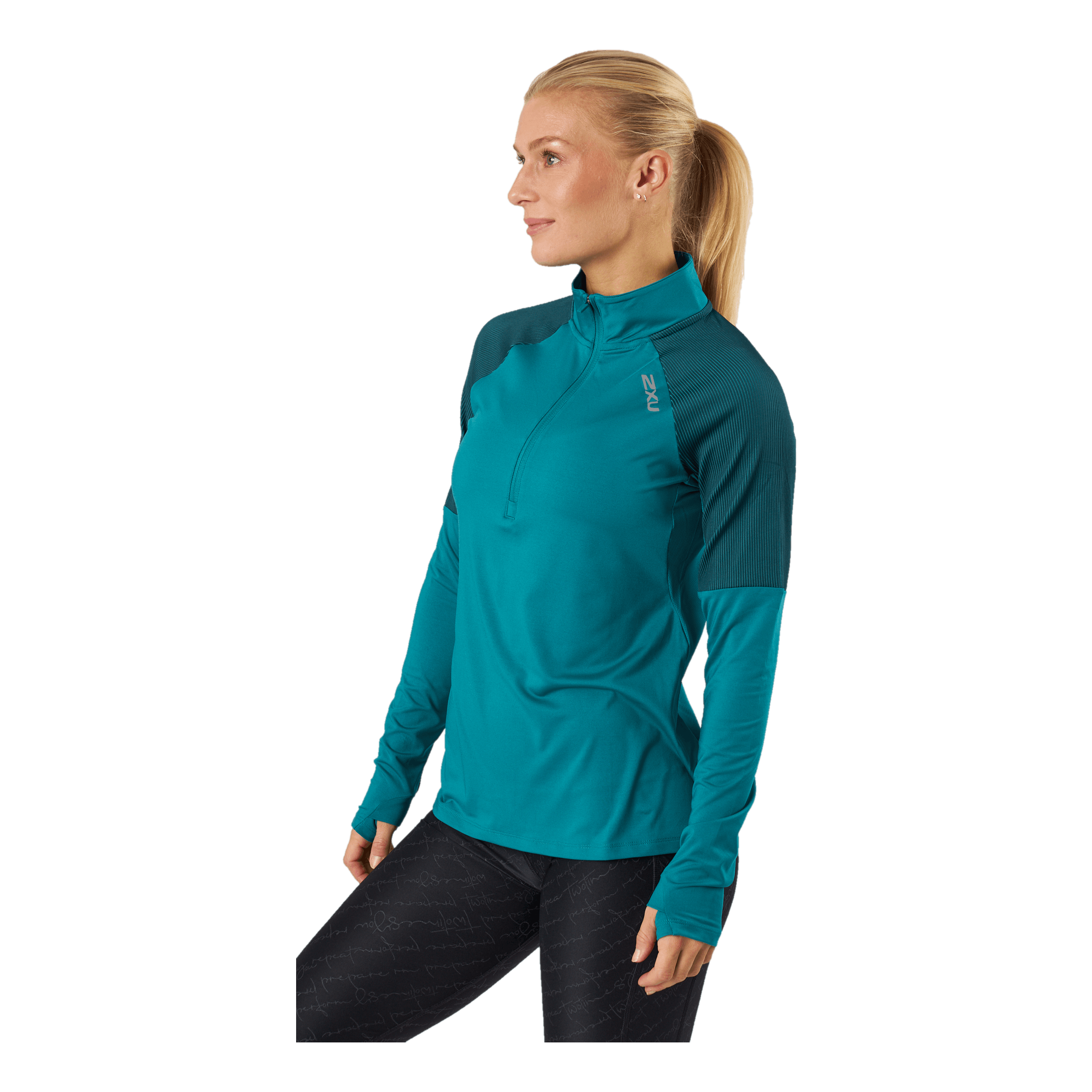 2XU Light Speed 1/2 Zip Jade/silver Reflective 2 2XU Light Speed 1/2 Zip Jade/silver Reflective - Bilde 2