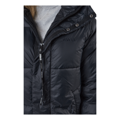 Svea Loose Hood Coat Black -Billig Jakker butikk 60786 65 004