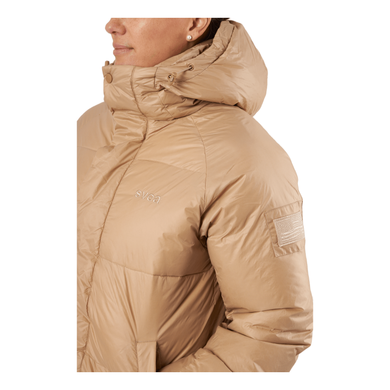 Svea Loose Hood Coat Camel Brown 4 Svea Loose Hood Coat Camel Brown - Bilde 4
