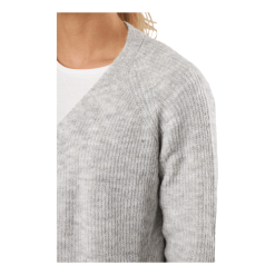 Pieces Pcellen Ls Long Knit Cardigan Light Grey Melange -Billig Jakker butikk 60917 75 004