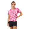 ADIDAS Own The Run Camo Running T-Shirt Clear Pink