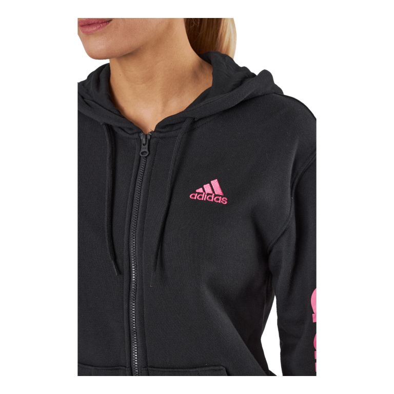 ADIDAS Essentials Linear Full-Zip French Terry Hoodie Black 4 ADIDAS Essentials Linear Full-Zip French Terry Hoodie Black - Bilde 4