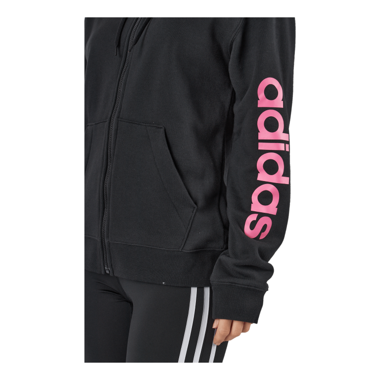 ADIDAS Essentials Linear Full-Zip French Terry Hoodie Black 5 ADIDAS Essentials Linear Full-Zip French Terry Hoodie Black - Bilde 5