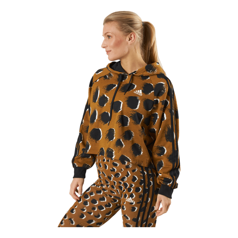 ADIDAS Essentials 3-Stripes Animal Print Hoodie Brostr/Multco/Black 2 ADIDAS Essentials 3-Stripes Animal Print Hoodie Brostr/Multco/Black - Bilde 2