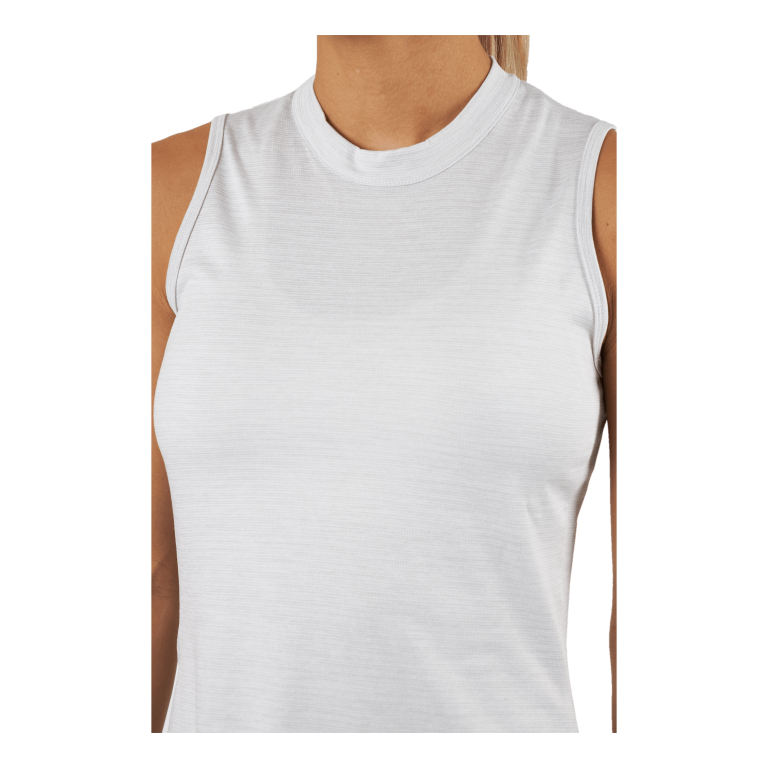 ADIDAS Essentials Heathered Mock-Neck Sleeveless Golf Polo Shirt White 4 ADIDAS Essentials Heathered Mock-Neck Sleeveless Golf Polo Shirt White - Bilde 4