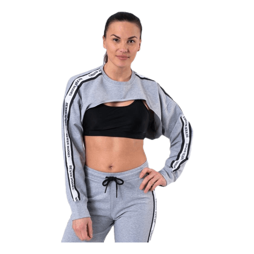 Better Bodies Chrystie Crop LS Grey 1 Better Bodies Chrystie Crop LS Grey