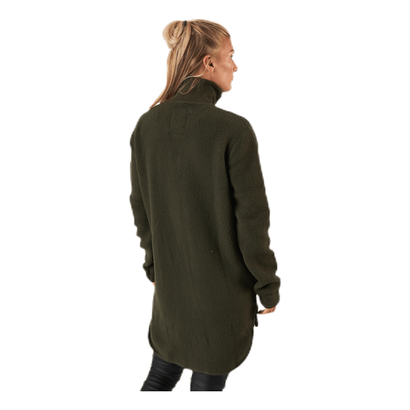 Svea Long Pile Zip Sweat Green 3 Svea Long Pile Zip Sweat Green - Bilde 3
