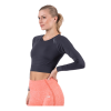 ICANIWILL Define Seamless L/S Crop Top Grey