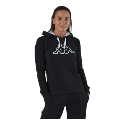 Kappa Lady Sweat Hood, Logo Zeleril White/Black