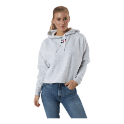 Tommy Hilfiger Sport Cropped Hoody Flag Logo Grey