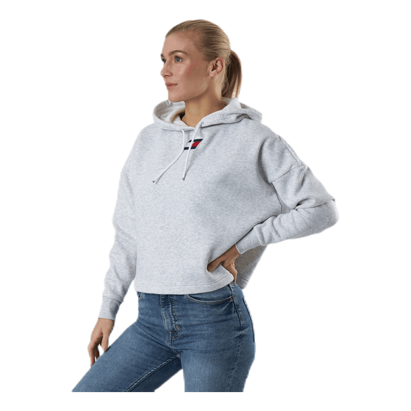 Tommy Hilfiger Sport Cropped Hoody Flag Logo Grey 2 Tommy Hilfiger Sport Cropped Hoody Flag Logo Grey - Bilde 2