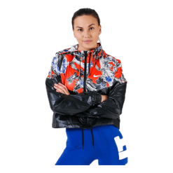 Nike Hyper AOP Crop Jacket White/Black