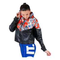 Nike Hyper AOP Crop Jacket White/Black -Billig Jakker butikk 887231956302 003 fbe49d1369e8433fb92d9b442259f5e8