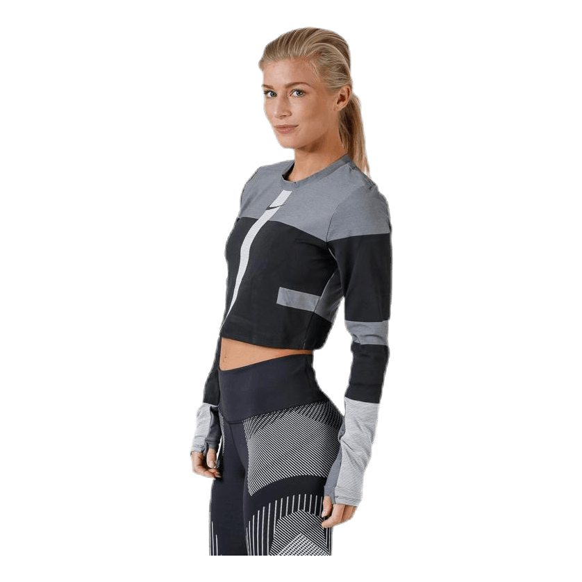Nike Run Tech Pack Knit Top LS Black/Grey 1 Nike Run Tech Pack Knit Top LS Black/Grey