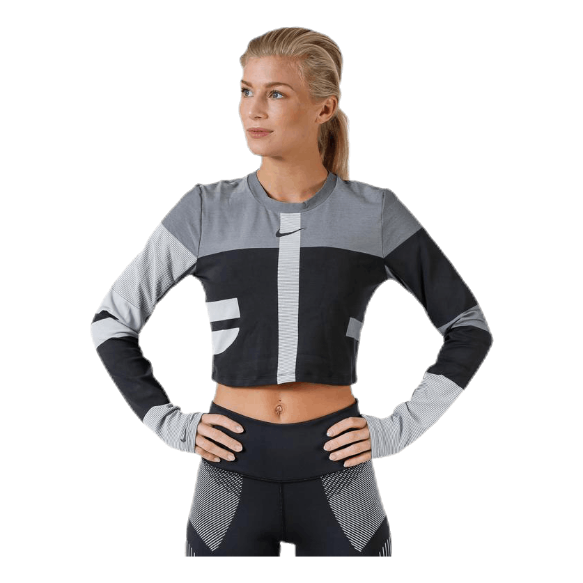 Nike Run Tech Pack Knit Top LS Black/Grey 2 Nike Run Tech Pack Knit Top LS Black/Grey - Bilde 2