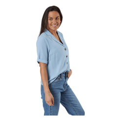 ONLY Sky S/S Shirt Solid Wvn Blue