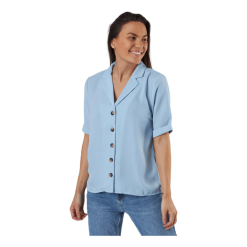 ONLY Sky S/S Shirt Solid Wvn Blue -Billig Jakker butikk 90086 44 004