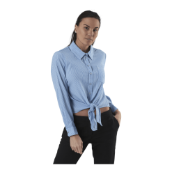 ONLY Lecey Ls Stripe Knot Dnm Shirt White