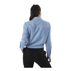 ONLY Lecey Ls Stripe Knot Dnm Shirt White -Billig Jakker butikk 90086 45 003