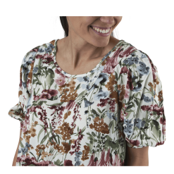 ONLY Karma Life 2/4 Aop Top Wvn White -Billig Jakker butikk 90086 53 008