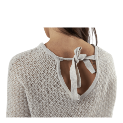 ONLY Ronya Life L/S Back Pullover Knt Beige