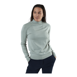 Pieces Esera Ls High Neck Knit Green