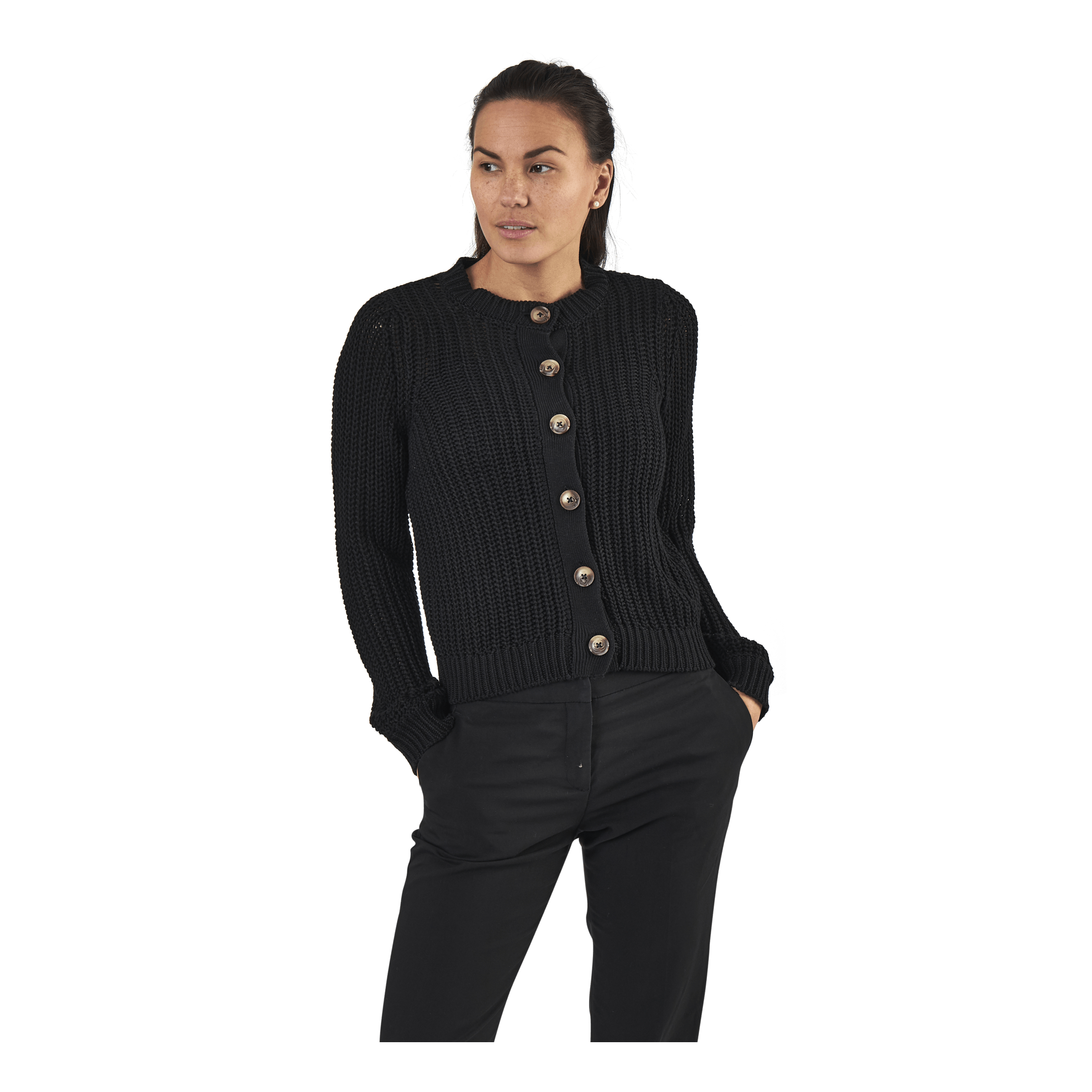 Pieces Petula Ls Knit Cardigan Black 3 Pieces Petula Ls Knit Cardigan Black - Bilde 3