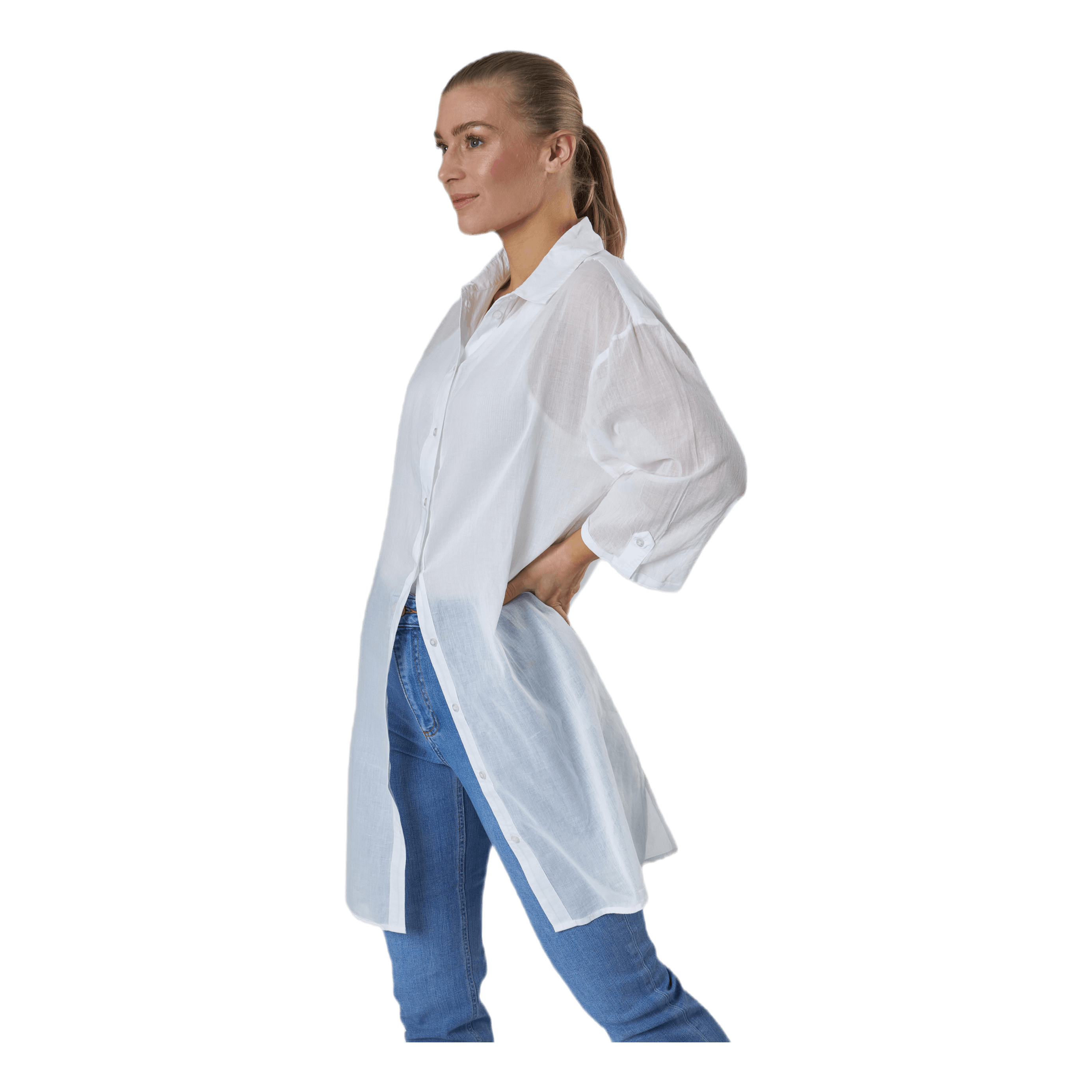 Pieces Gudde 3/4 Shirt Sww Bc White 2 Pieces Gudde 3/4 Shirt Sww Bc White - Bilde 2