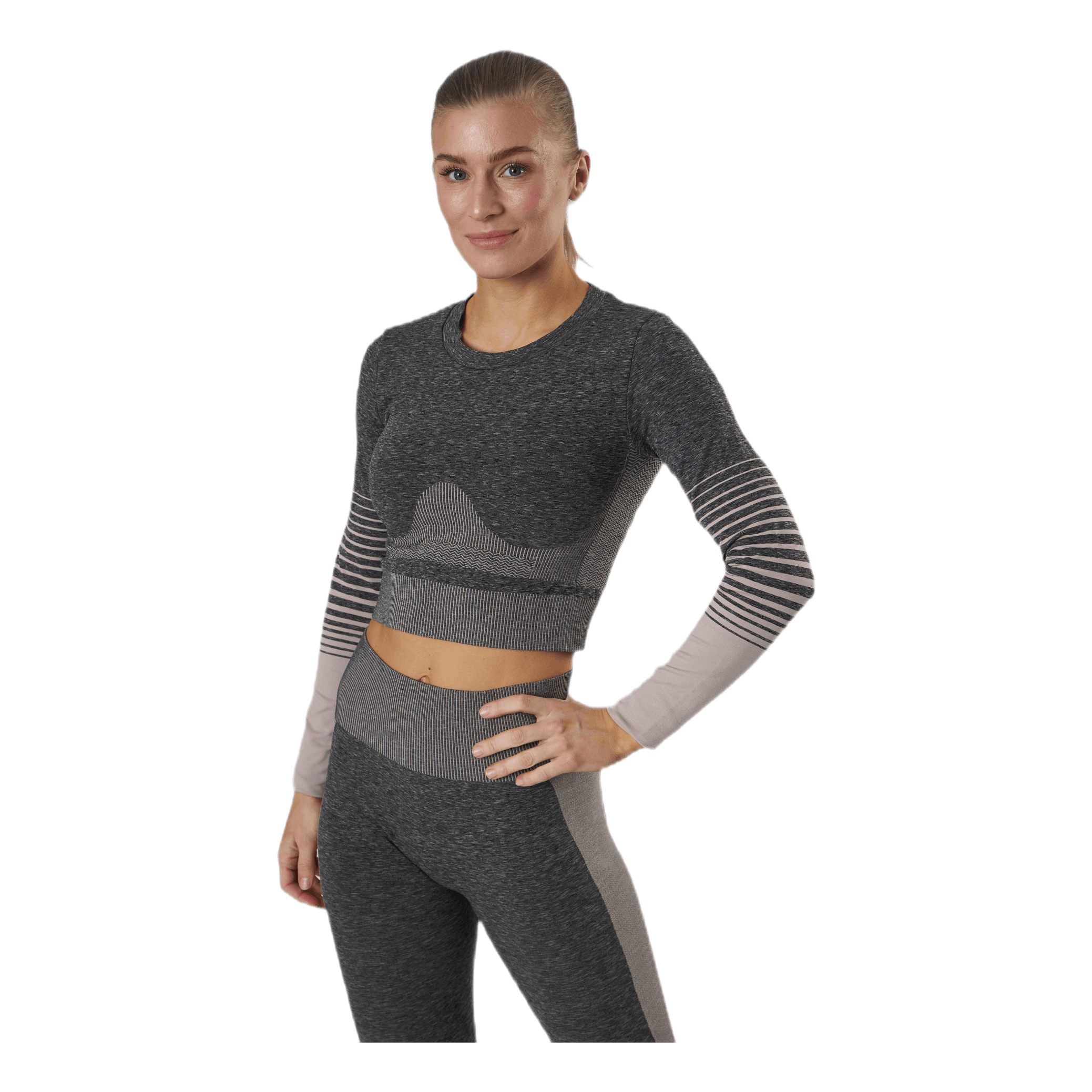 Pieces Lixy Ls Seamless Top Lounge Grey 2 Pieces Lixy Ls Seamless Top Lounge Grey - Bilde 2