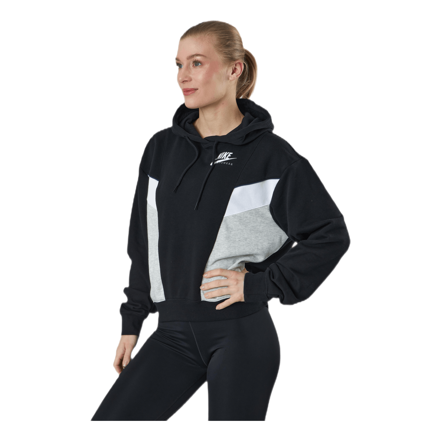 Nike Nsw Heritage Hoodie Flc Black 2 Nike Nsw Heritage Hoodie Flc Black - Bilde 2