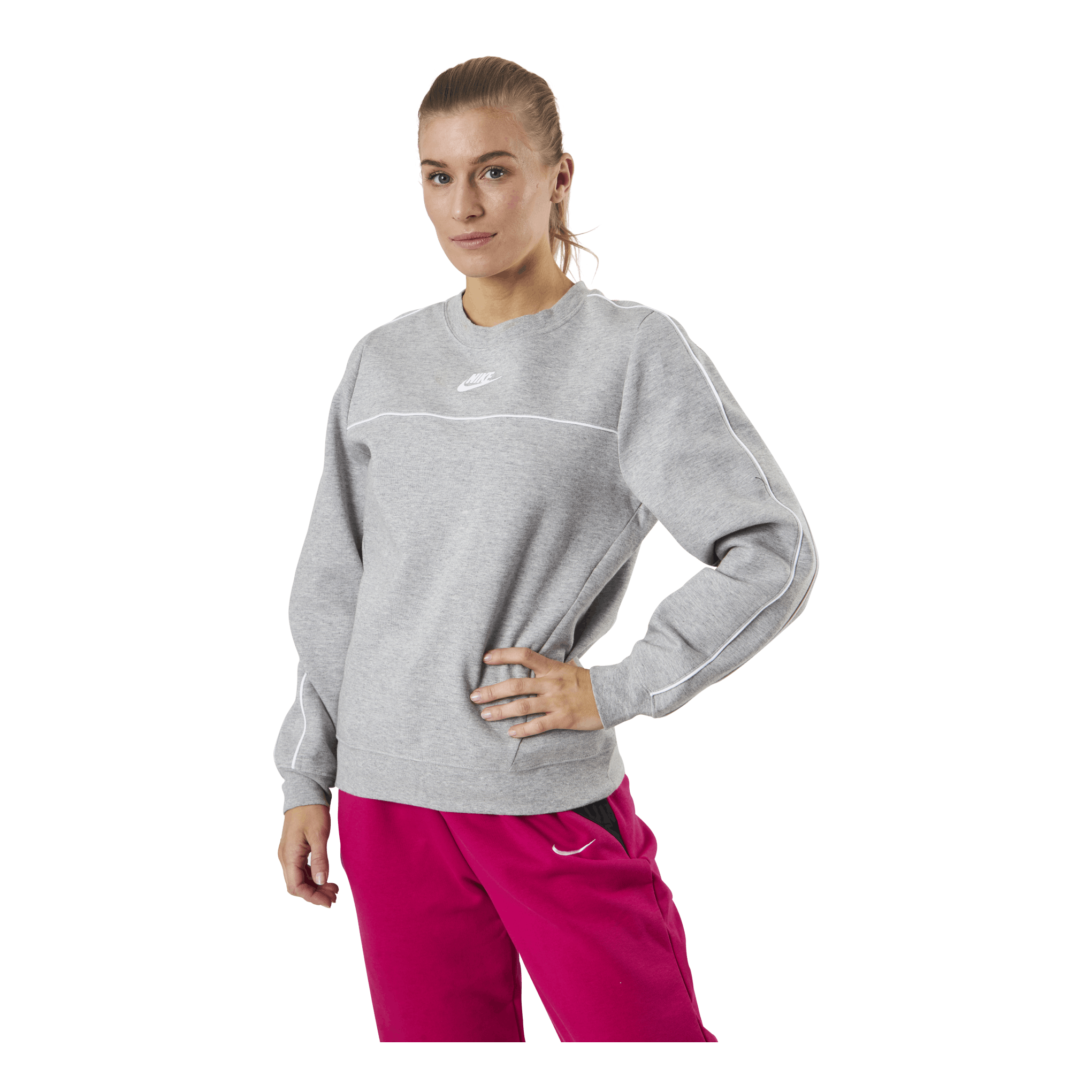 Nike Nsw Crew Mlnm Flc Grey 2 Nike Nsw Crew Mlnm Flc Grey - Bilde 2