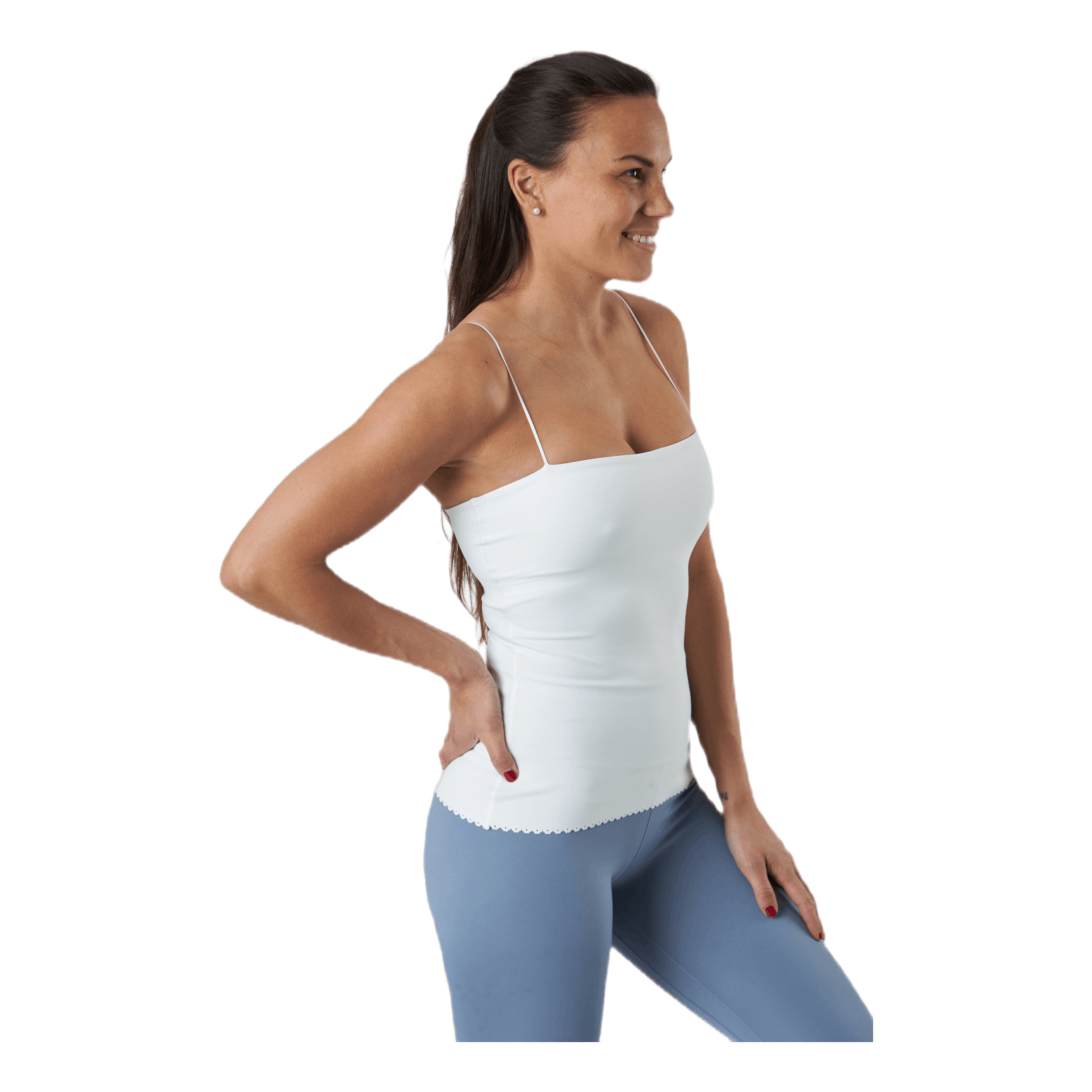 Nike Yoga Luxe Eyelet Tank Top White 2 Nike Yoga Luxe Eyelet Tank Top White - Bilde 2