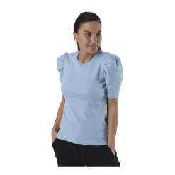 Pieces Anna Ss Top Blue