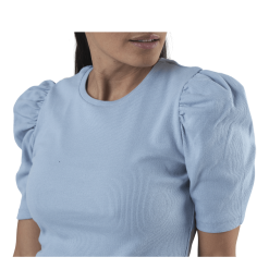 Pieces Anna Ss Top Blue -Billig Jakker butikk 90110 40 004