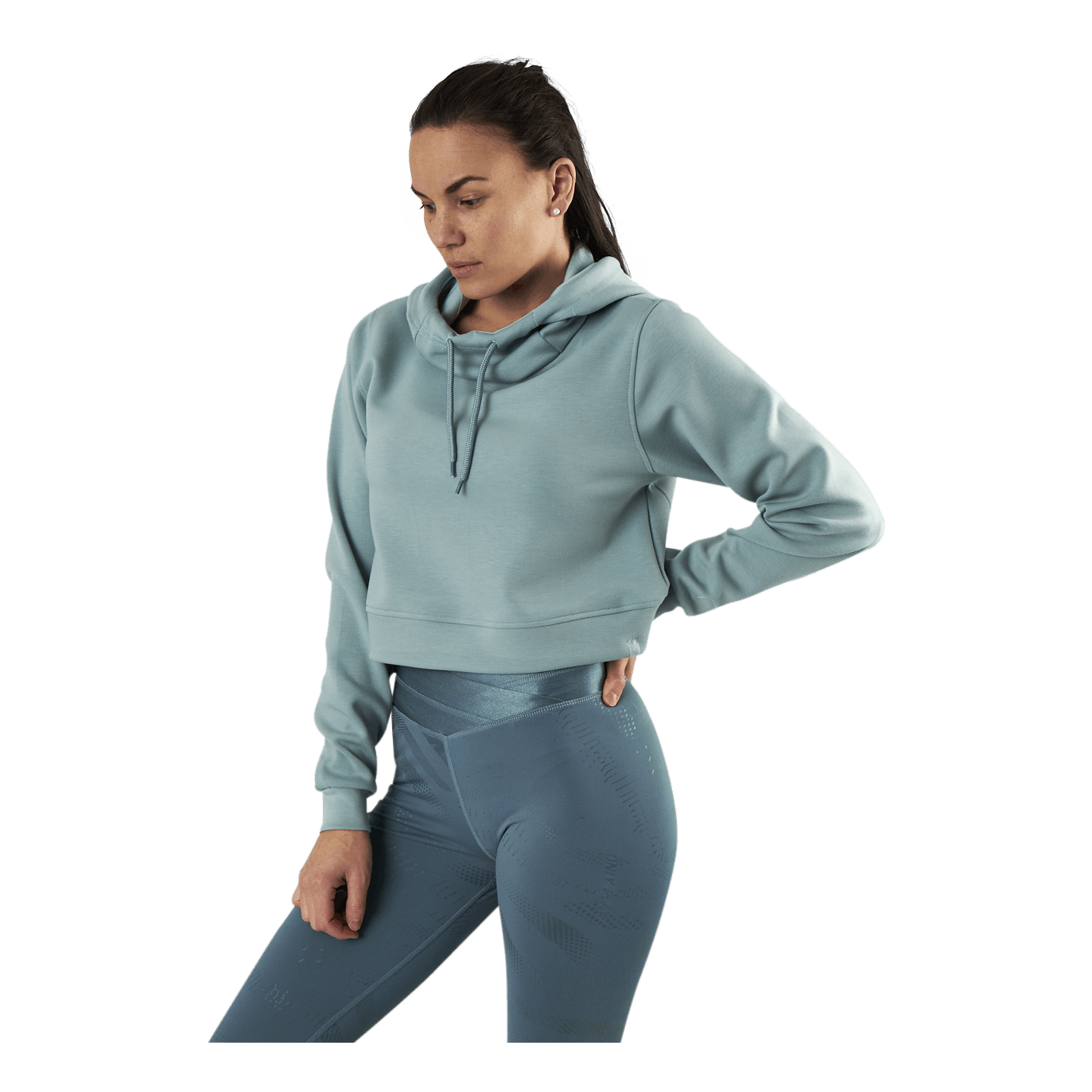 Only Play Dess Cropped Hood Sweat Grey 2 Only Play Dess Cropped Hood Sweat Grey - Bilde 2